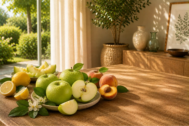 Home Perfume Manzana: A fresh apple scent with citrus and a soft peach base