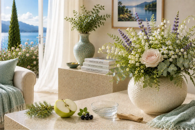 Spa home fragrance: A fresh wellness scent with floral elegance and warm woody notes