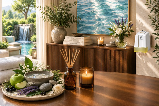SPA huisparfum – frisse appel, lavendel en zachte houttonen